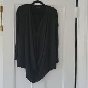 All Saints drapy black sweater